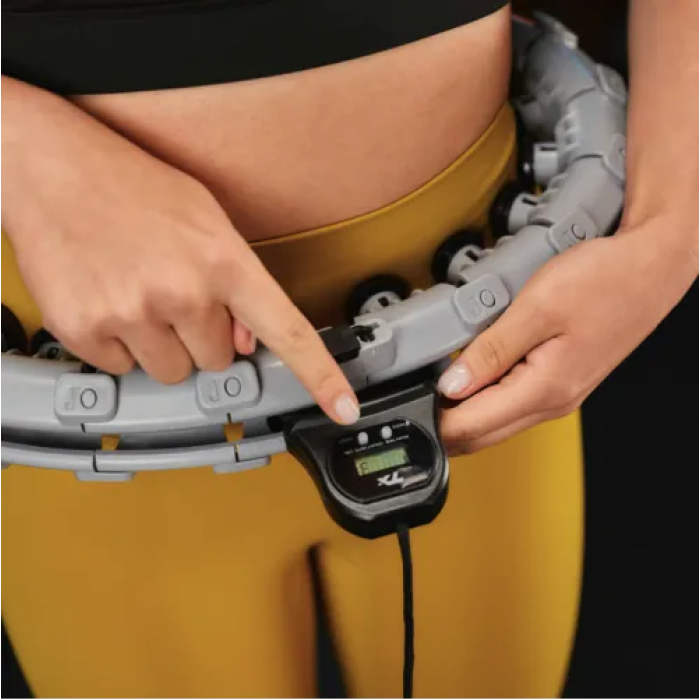 Хулахуп Trex Sport TX-020CHH масажний з обважувачем та лічильником сірий