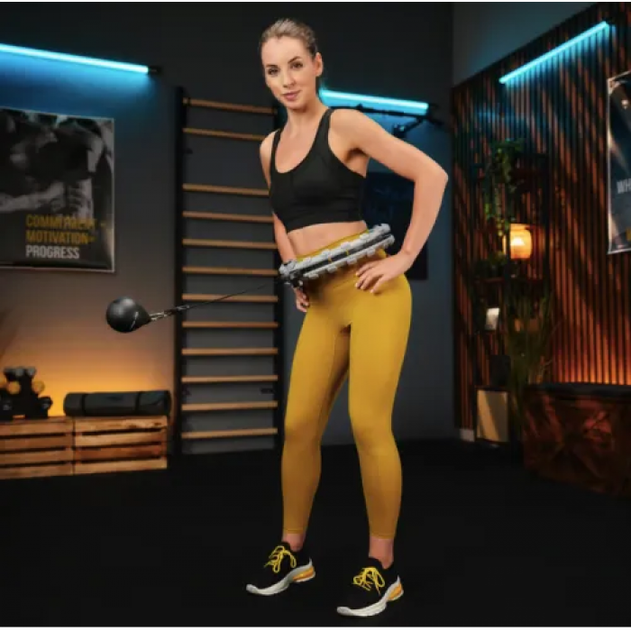 Хулахуп Trex Sport TX-020CHH масажний з обважувачем та лічильником сірий