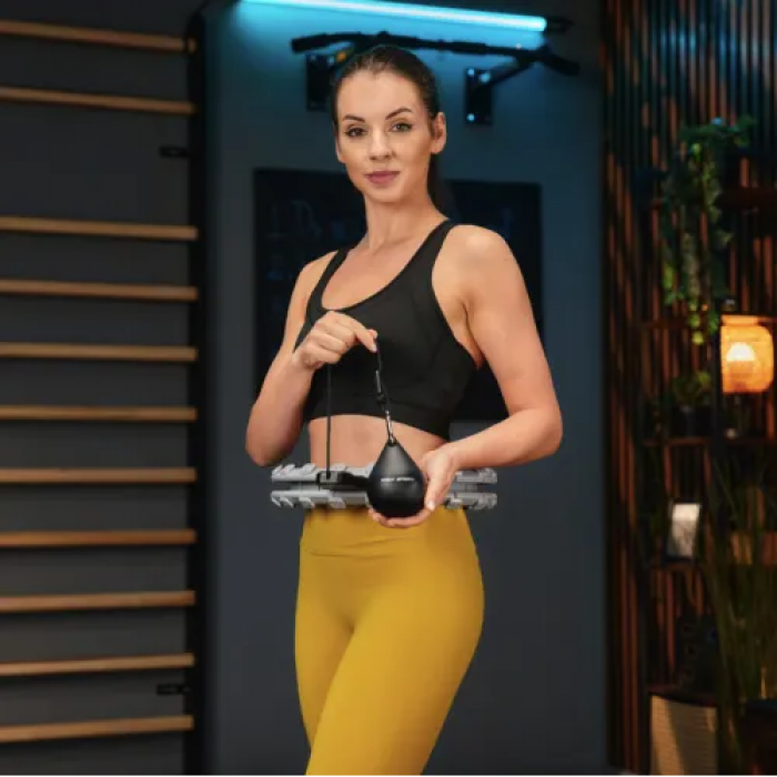 Хулахуп Trex Sport TX-020CHH масажний з обважувачем та лічильником сірий