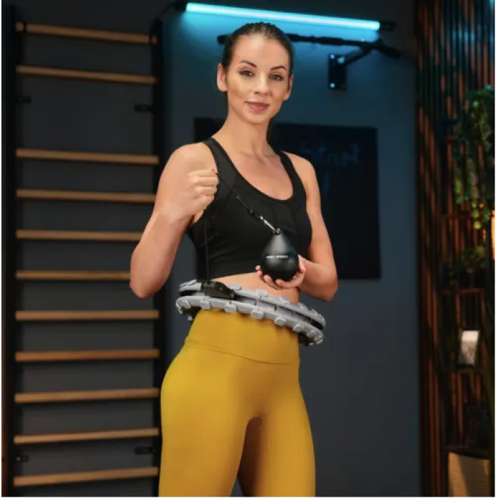 Хулахуп Trex Sport TX-020CHH масажний з обважувачем та лічильником сірий