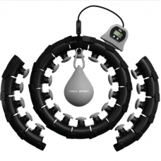 Хулахуп Trex Sport TX-020CHH масажний з обтяжувачем та лічильником чорний