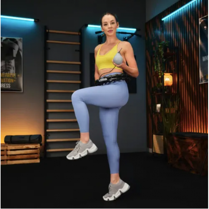 Хулахуп Trex Sport TX-020CHH масажний з обтяжувачем та лічильником чорний