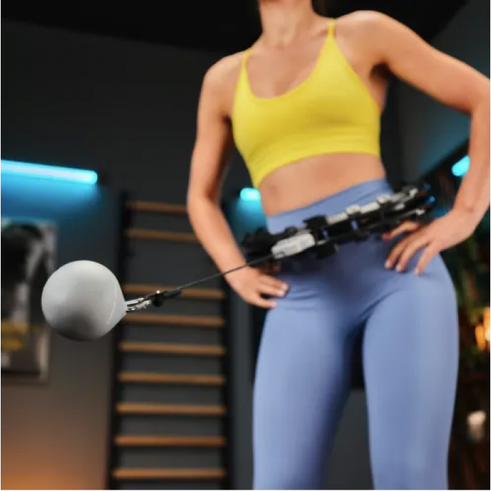 Хулахуп Trex Sport TX-020CHH масажний з обтяжувачем та лічильником чорний