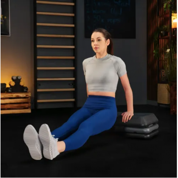 Степ платформа Trex Sport TX-038PAS до аеробіки 3-рівневий чорний