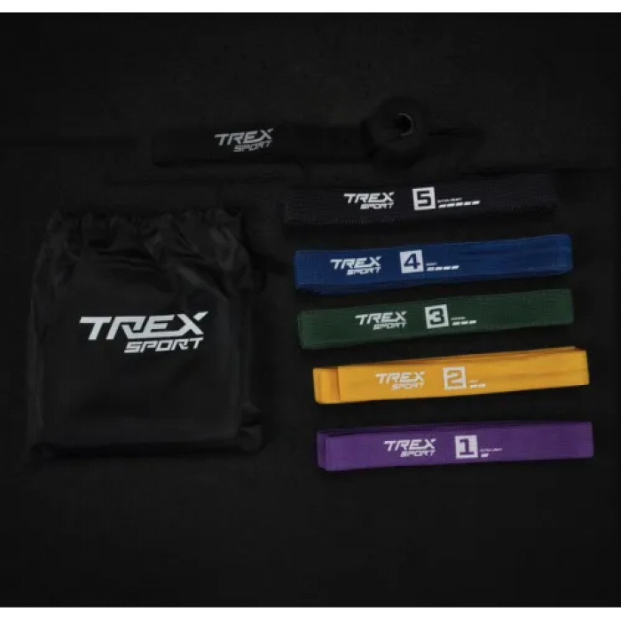 Набір резинок для підтягування та спорту 2,5-25 кг Trex Sport TX-005PBA 5в1