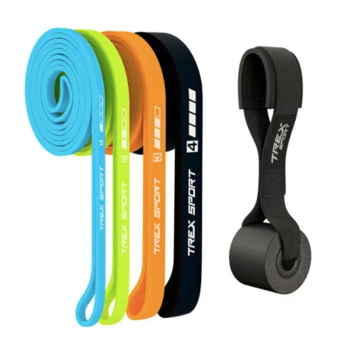 Набір резинок для підтягування та спорту Trex Sport TX-004PB Power Band 4в1 2-41кг