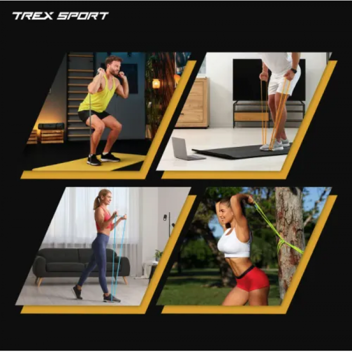 Набір резинок для підтягування та спорту Trex Sport TX-004PB Power Band 4в1 2-41кг