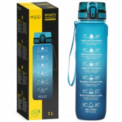 Бутылка для воды спортивная 4FIZJO 1000 мл Sky Blue/Blue (P-5905973400763)