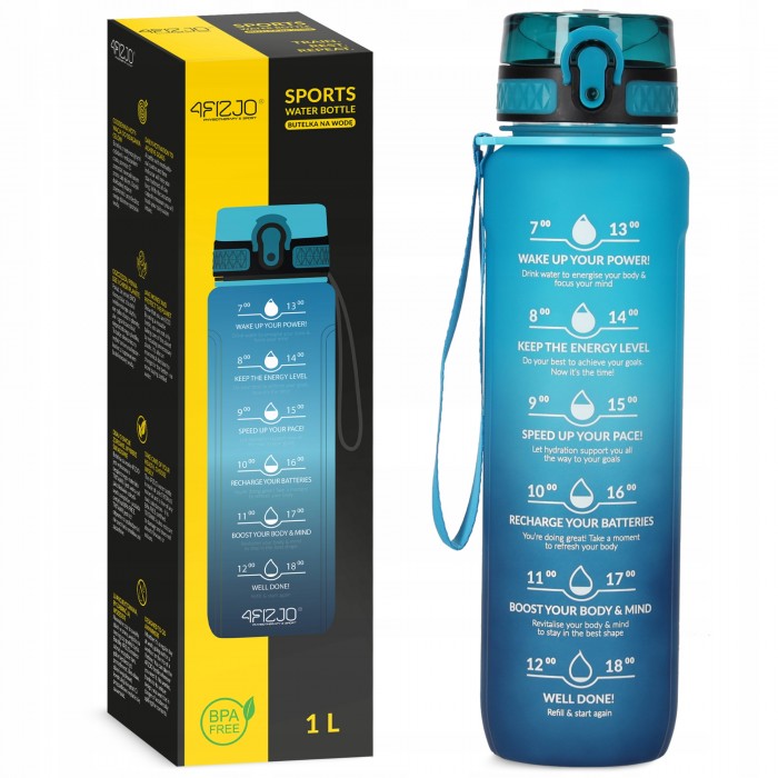 Бутылка для воды спортивная 4FIZJO 1000 мл Sky Blue/Blue (P-5905973400763)