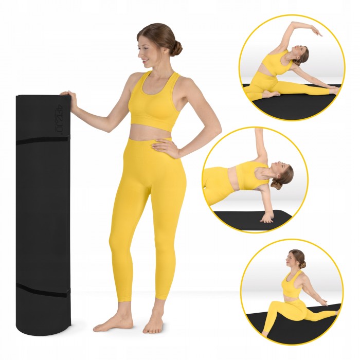 Коврик (мат) спортивный 4FIZJO TPE Gigant 200 x 125 x 2 см для йоги и фитнеса Black (P-5907739318992)