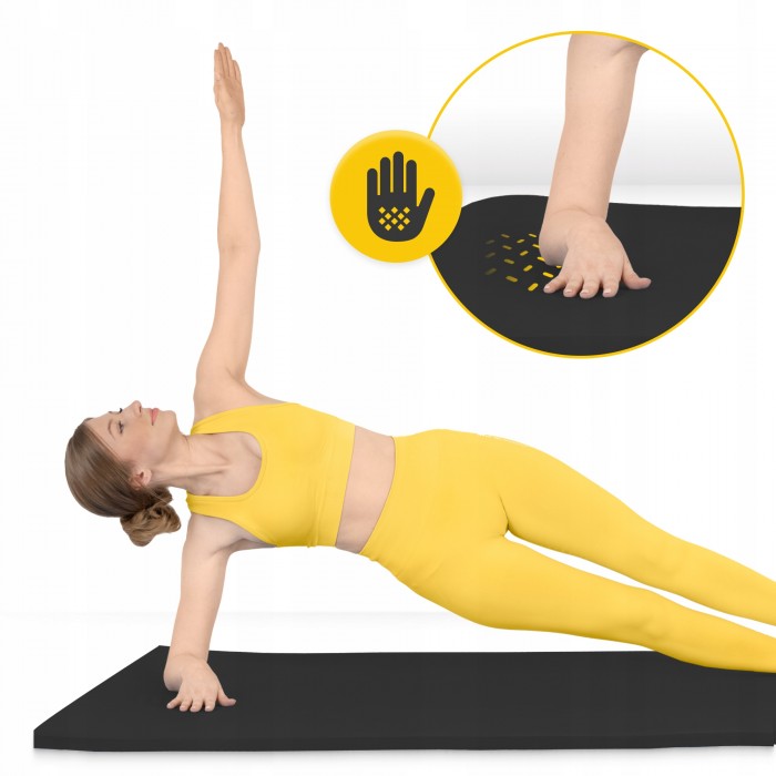 Коврик (мат) спортивный 4FIZJO TPE Gigant 200 x 125 x 2 см для йоги и фитнеса Black (P-5907739318992)