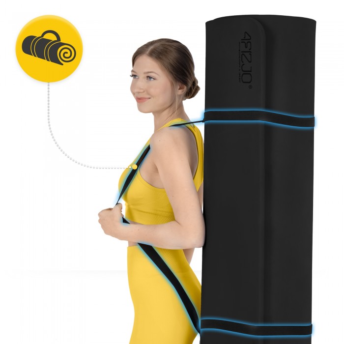 Коврик (мат) спортивный 4FIZJO TPE Gigant 200 x 125 x 2 см для йоги и фитнеса Black (P-5907739318992)