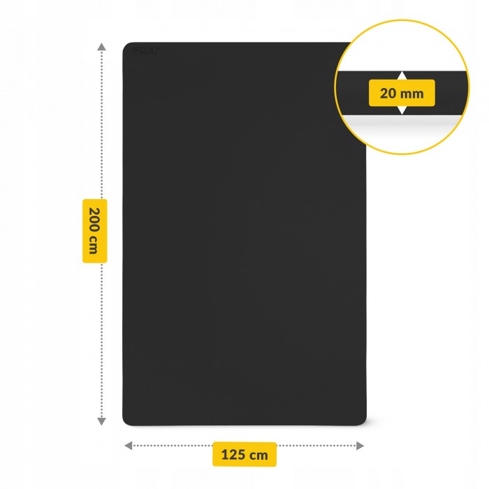 Коврик (мат) спортивный 4FIZJO TPE Gigant 200 x 125 x 2 см для йоги и фитнеса Black (P-5907739318992)