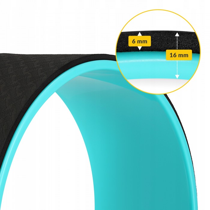 Колесо для йоги и фитнеса 4FIZJO Dharma Black/Blue (P-5907739314895)