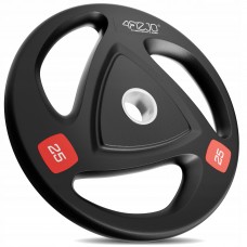 Диск олимпийский 4FIZJO 1 x 25 кг 51 мм металлический, прорезиненный Black (P-5905973401302)