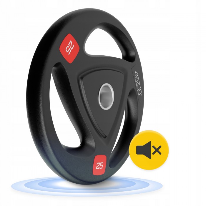 Диск олімпійський 4FIZJO 1 x 25 кг 51 мм металевий, прогумований Black (P-5905973401302)