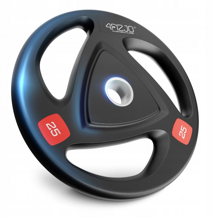 Диск олімпійський 4FIZJO 1 x 25 кг 51 мм металевий, прогумований Black (P-5905973401302)