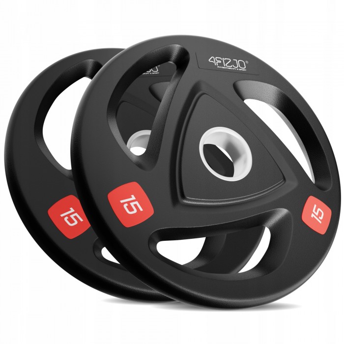 Диск олімпійський 4FIZJO 2 x 15 кг 51 мм металевий, прогумований Black (P-5905973401272)