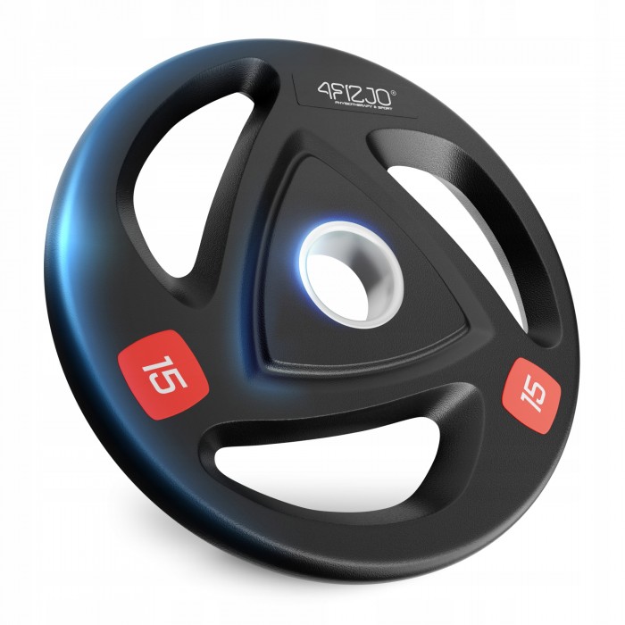 Диск олімпійський 4FIZJO 2 x 15 кг 51 мм металевий, прогумований Black (P-5905973401272)