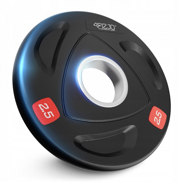 Диск олімпійський 4FIZJO 2 x 2.5 кг 51 мм металевий, прогумований Black (P-5905973401265)