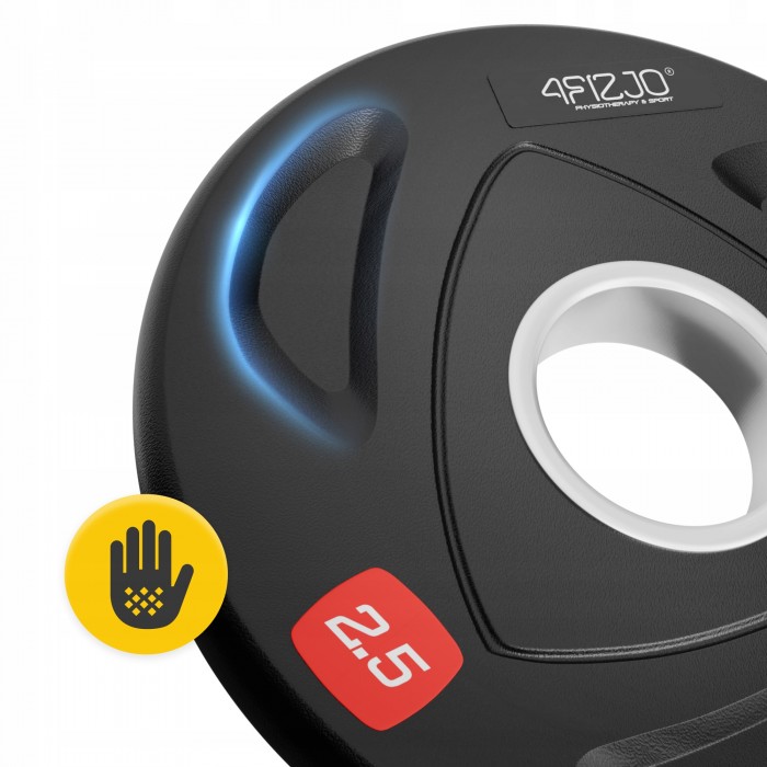 Диск олімпійський 4FIZJO 2 x 2.5 кг 51 мм металевий, прогумований Black (P-5905973401265)