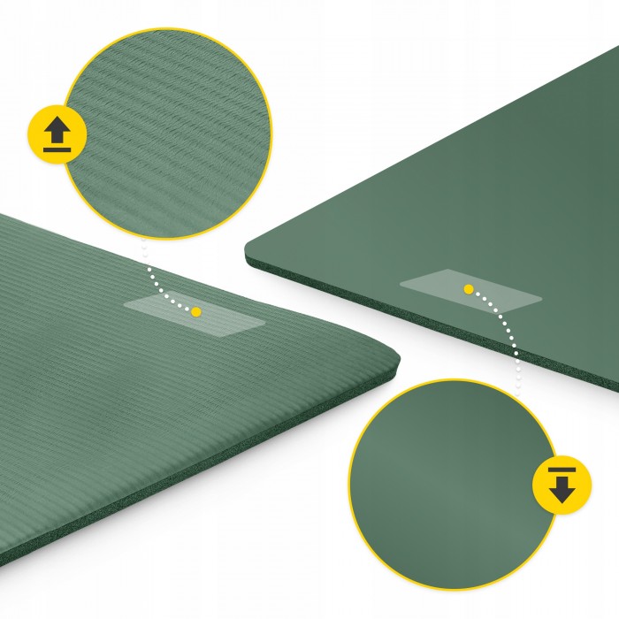 Килимок (мат) спортивний 4FIZJO NBR 180 x 60 x 1 см для йоги та фітнесу Navy Green (P-5905973406680)