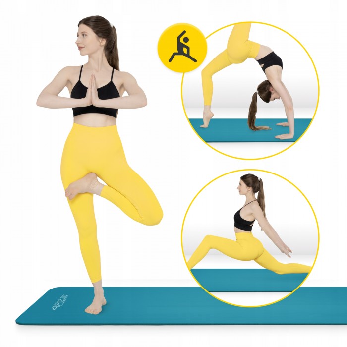 Килимок (мат) спортивний 4FIZJO NBR 180 x 60 x 1 см для йоги та фітнесу Sea Green (P-5905973406697)
