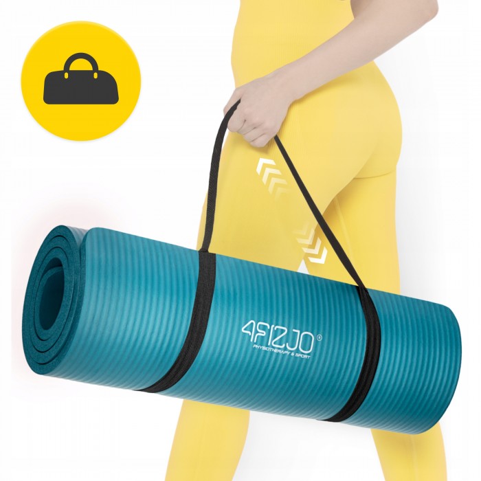 Килимок (мат) спортивний 4FIZJO NBR 180 x 60 x 1 см для йоги та фітнесу Sea Green (P-5905973406697)