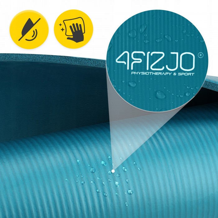 Килимок (мат) спортивний 4FIZJO NBR 180 x 60 x 1 см для йоги та фітнесу Sea Green (P-5905973406697)