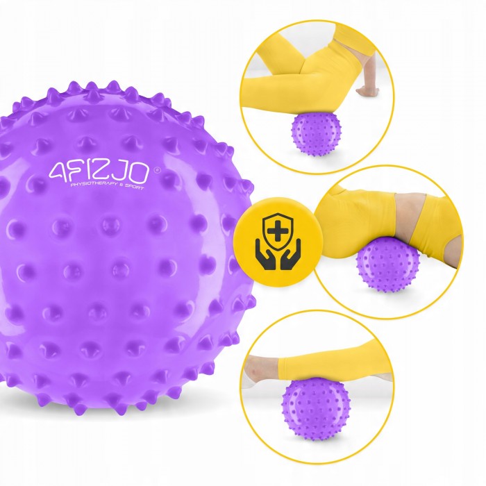 М'яч для пілатесу, йоги, реабілітації 4FIZJO 20 см (масажний) Violet (P-5905973406086)