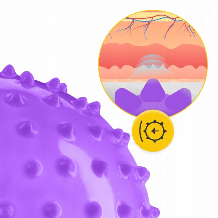 М'яч для пілатесу, йоги, реабілітації 4FIZJO 20 см (масажний) Violet (P-5905973406086)