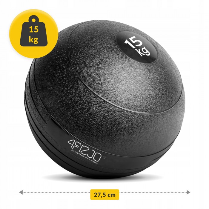 Слембол (медичний м'яч) для кросфіту 4FIZJO Slam Ball 15 кг Black (P-5907739315458)