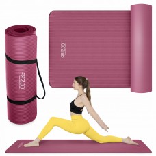 Килимок (мат) спортивний 4FIZJO NBR 180 x 60 x 1.5 см для йоги та фітнесу Burgundy (P-5905973406710)