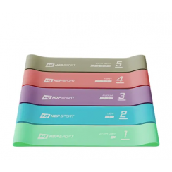 Набір резинок для фітнесу 2,5-18 кг Hop-Sport 600x50мм HS-L650RLL Різнокольоровий