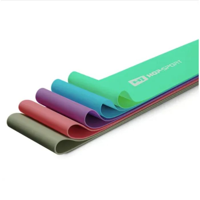 Набір резинок для фітнесу 2,5-18 кг Hop-Sport 600x50мм HS-L650RLL Різнокольоровий