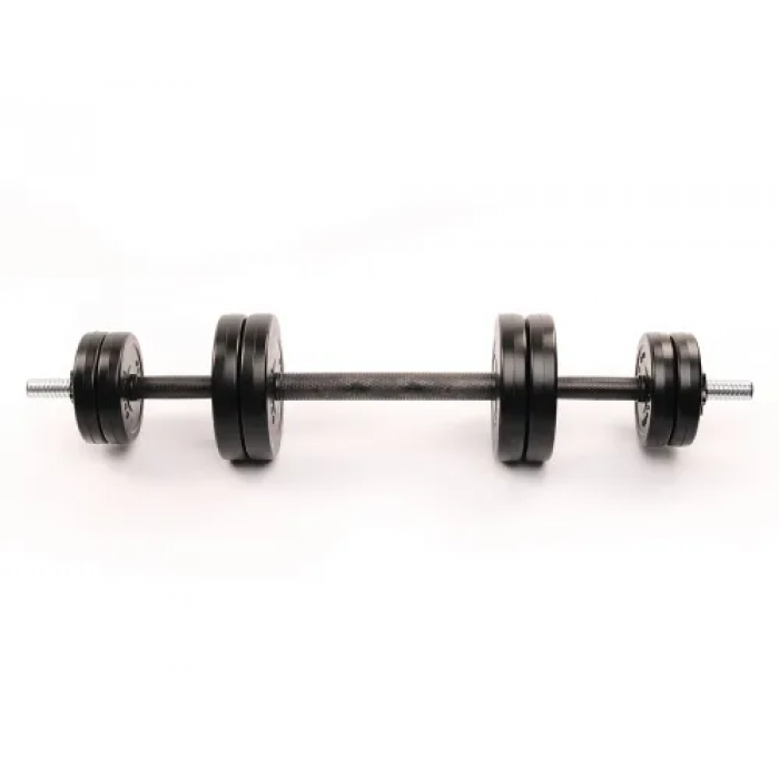 Гантелі набірні Elitum 2х16кг + подовжувач грифа для штанги