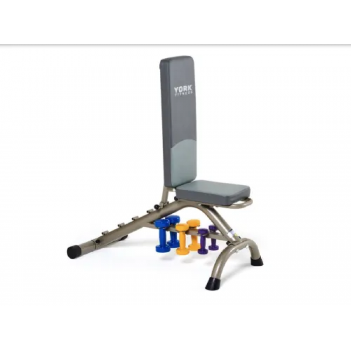 Гантели для фитнеса виниловые круглые York Fitness 2х2кг желтый