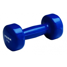 Гантели для фитнеса виниловые круглые York Fitness 2х3кг синий