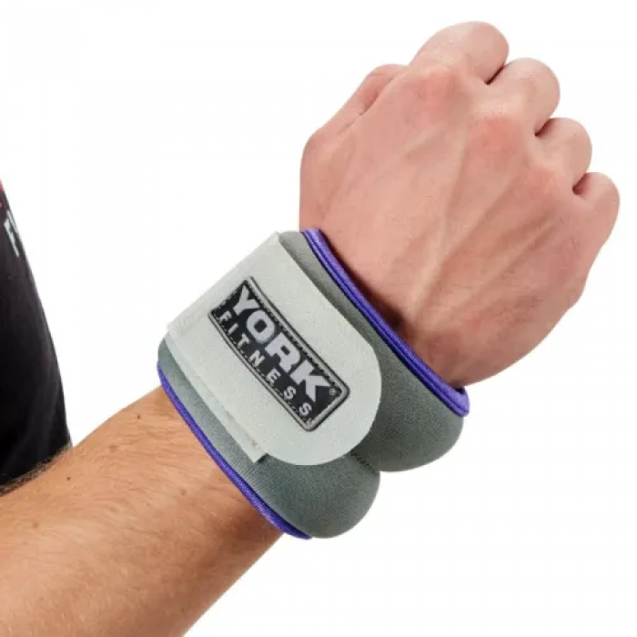Обтяжувачі York Fitness Soft для рук та ніг 2х0,5кг сірий