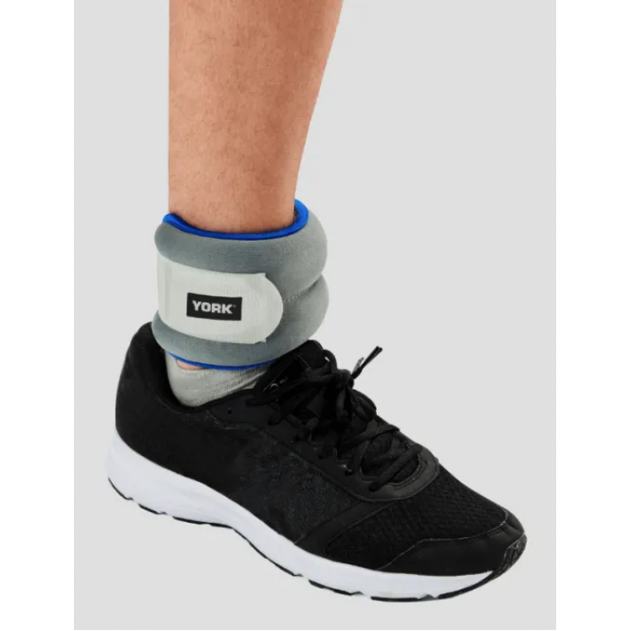 Обтяжувачі York Fitness Soft для рук та ніг 2х1,5кг сірий
