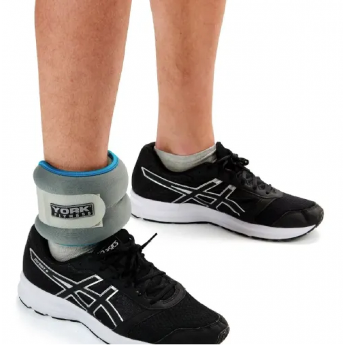 Обтяжувачі York Fitness Soft для рук та ніг 2х2кг сірий