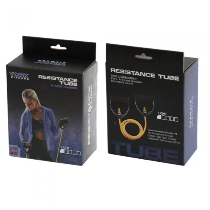 Эспандер трубчатый с ручками 2-5 кг York Light, желтый