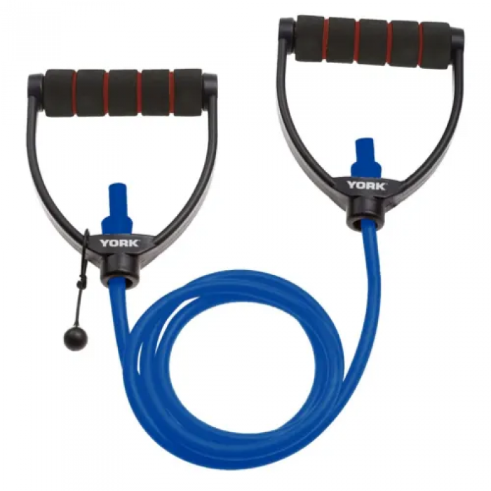 Еспандер трубчастий з ручками 9-12 кг York Light, синій