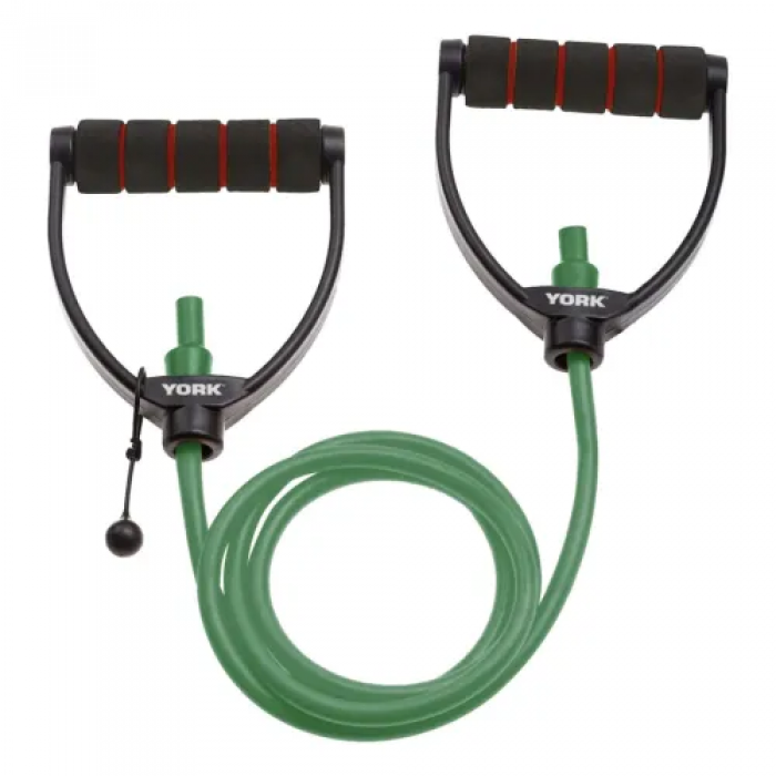 Эспандер трубчатый с ручками 13-16 кг York Medium, зеленый