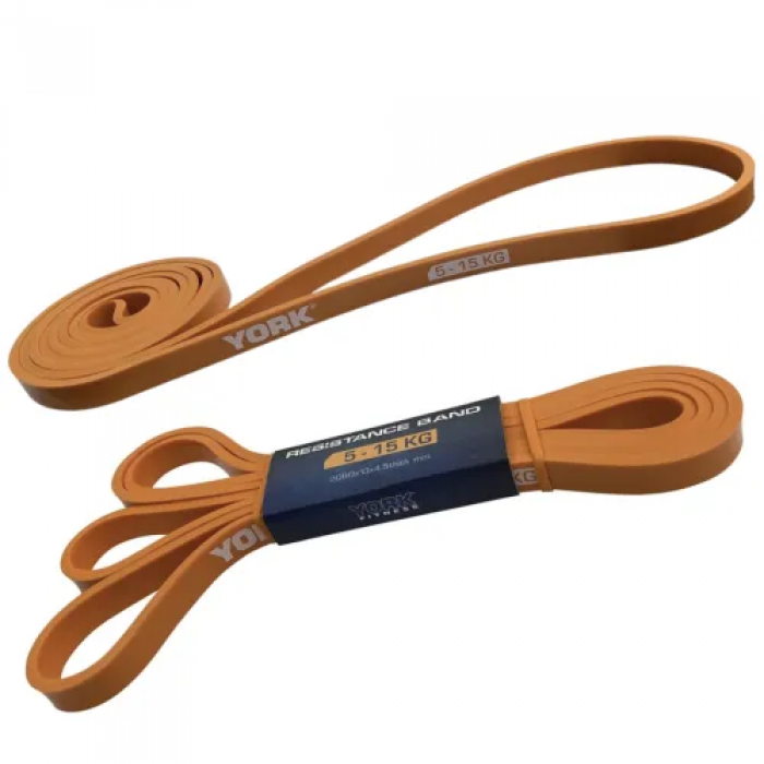 Резинка для підтягування та спорту York 5-15кг - 2080x13x4, 5 мм, оранжевий