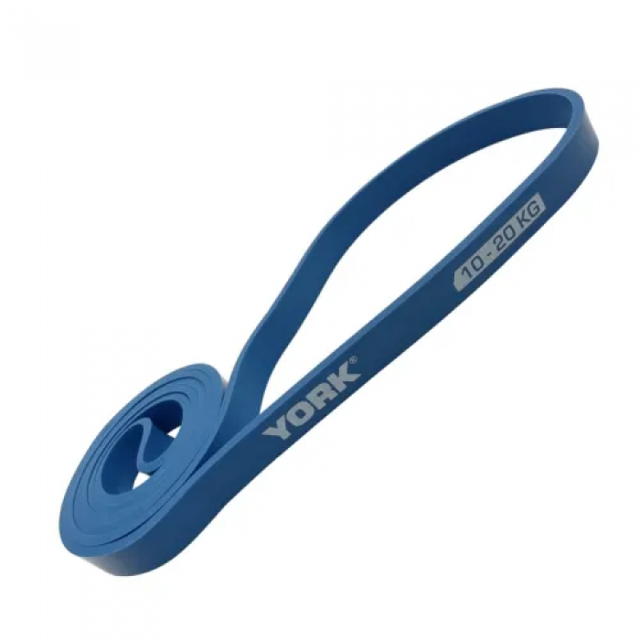Резинка для підтягування та спорту York 10-20кг - 2080x19x4,5 мм, блакитний