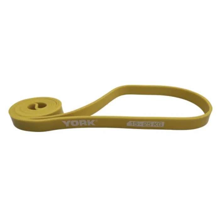 Резинка для підтягування та спорту York 15-25кг - 2080x22x4, 5 мм, жовтий