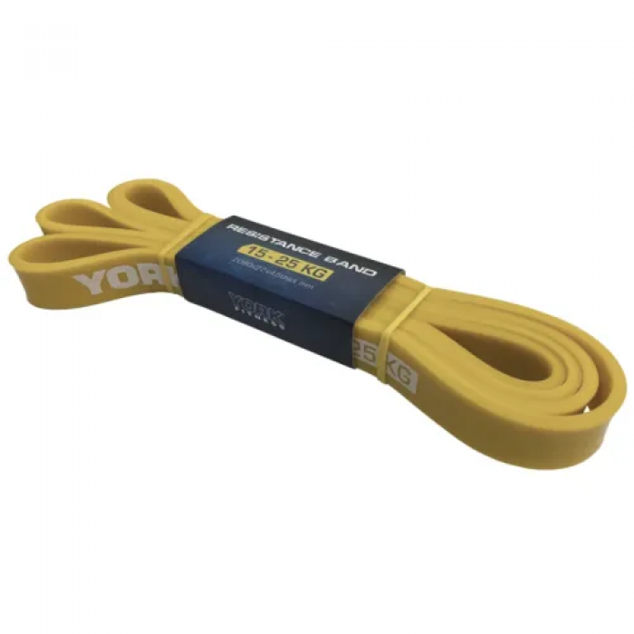 Резинка для підтягування та спорту York 15-25кг - 2080x22x4, 5 мм, жовтий