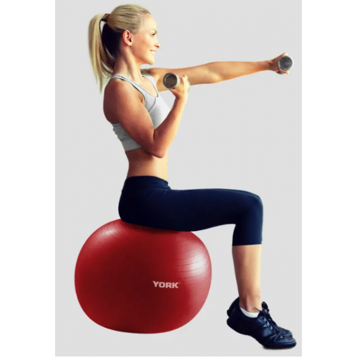 Фітбол York Fitness 55см червоний + насос