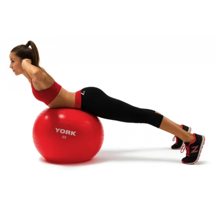 Фітбол York Fitness 55см червоний + насос